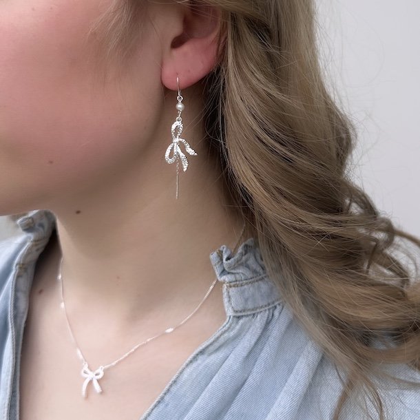 retrde hanging bow sterling slv 