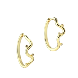 Hoops WAVY 25 mm Forgyldt slv