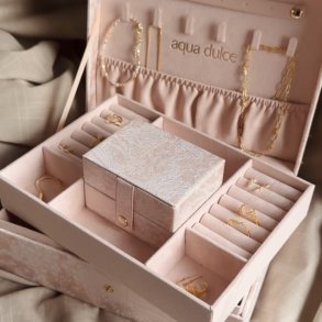 Smykkeskrin box big rose - Aqua Dulce