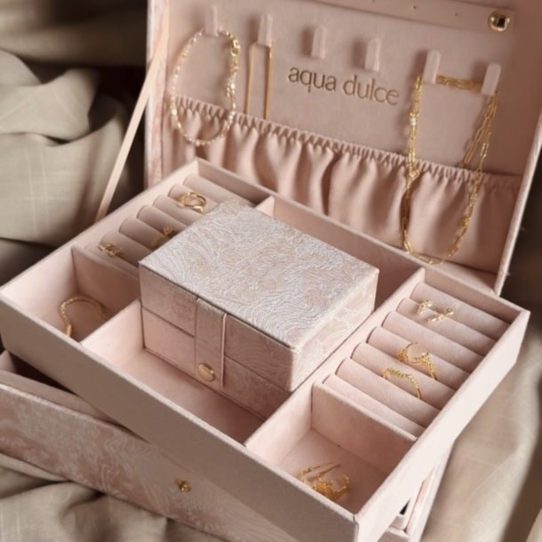 Smykkeskrin box big rose - Aqua Dulce