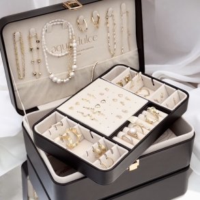 Stort smykkeskrin SORT - Aqua Dulce limited edition