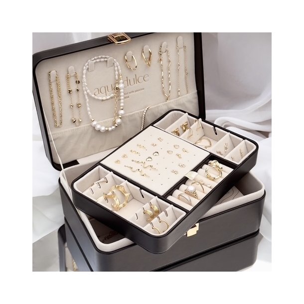 Stort smykkeskrin SORT - Aqua Dulce limited edition