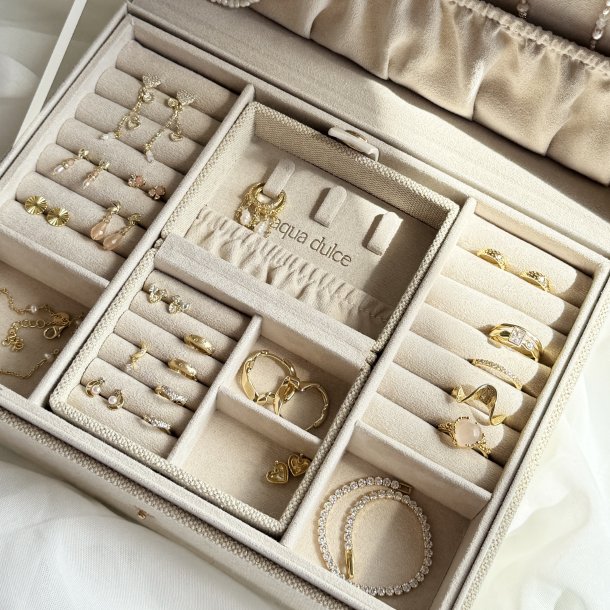 Smykkeskrin box big sand - Aqua Dulce
