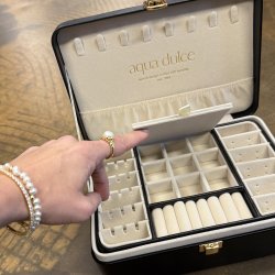 Stort smykkeskrin SORT - Aqua Dulce limited edition