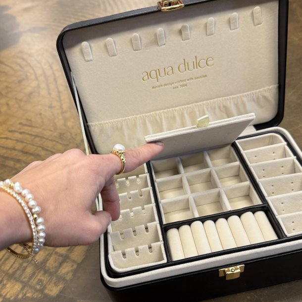 Stort smykkeskrin SORT - Aqua Dulce limited edition