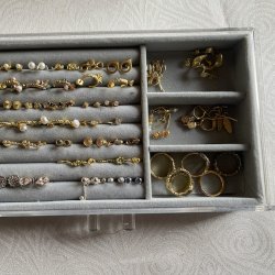 Akryl smykkeskrin 3 skuffer