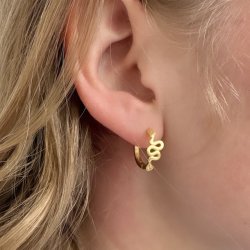 HOOPS SNAKE 15mm Forgyldt Slv