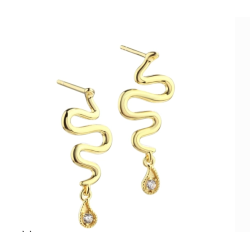 SNAKE VIMS  Forgyldt Slv