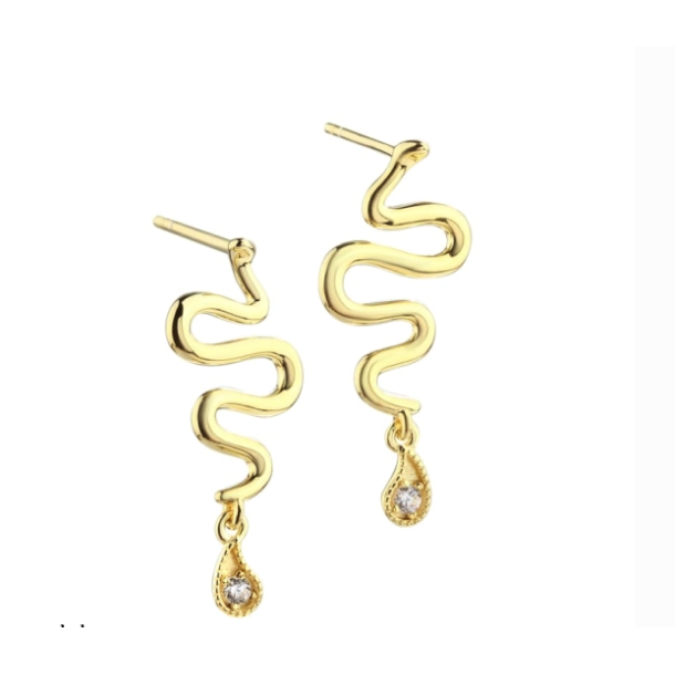 SNAKE VIMS  Forgyldt Slv