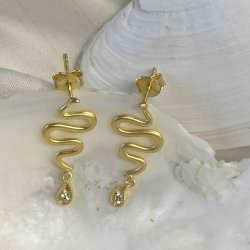 SNAKE VIMS  Forgyldt Slv