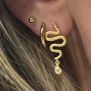 SNAKE VIMS  Forgyldt Slv