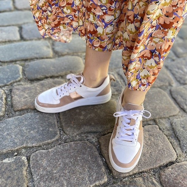 Sneakers white NUDE skind str - Sneakers - COW CONCEPT