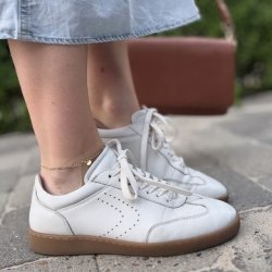 Sneakers POWERFULL hvid skind str 37-41