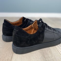 Herre sneakers Madrid sort skind str. 40-45