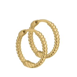 Chunky twirl hoops - Stor forgyldt