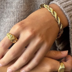 Armb�nd SWIRL Vandfaste 18 karat forgyldt