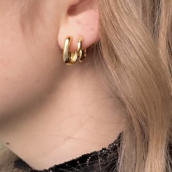 Hoops Hanna square forgyldt slv