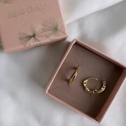 Hoops TWIRL 13mm Forgyldt Slv