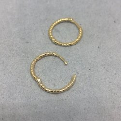 Hoops - twisted Forgyldt slv