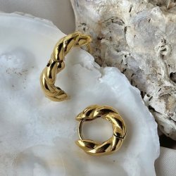 Hoops ISABELLE 13 mm vandfast 18kt. forgyldt