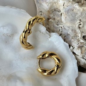 Hoops ISABELLE 13 mm vandfast 18kt. forgyldt