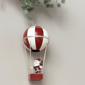 Julemand -  luftballon i fjeder metal 