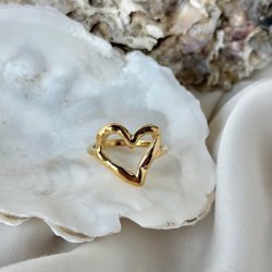 Fingerring VERA vandfast 18kt. forgyldt