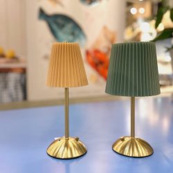 Bord lampe gylden H 30 cm