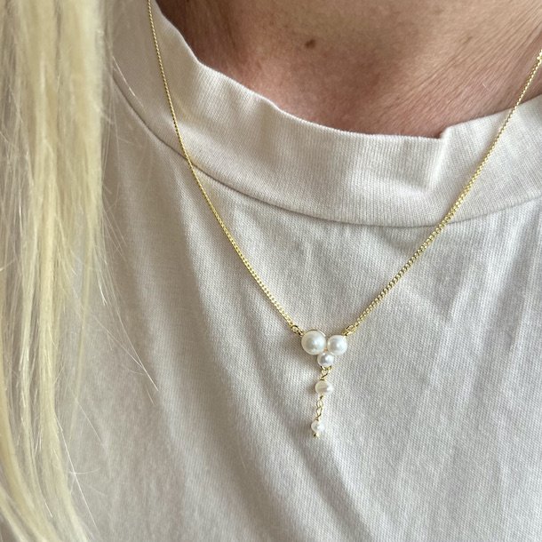  Halskde BUBBLES forgyldt slv