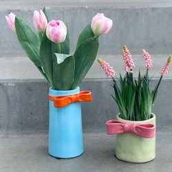 Vase m/sljfe keramik