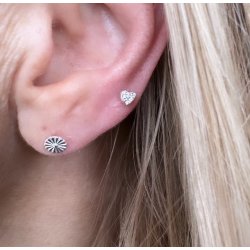 Sm restikker TINY HEART Sterling slv