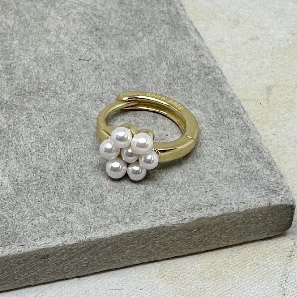 Hoop Lotus blossom Forgyldt slv