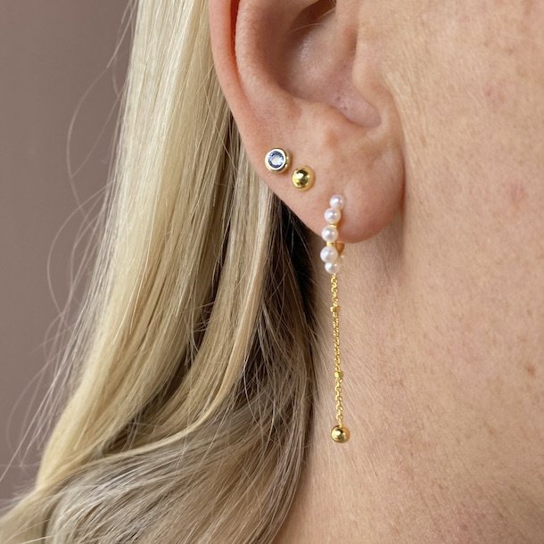 Pearl hoop Patricia forgyldt