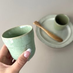 Mini potteskjuler / krus u/hank Keramik