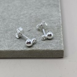 restikker Two bobbels &amp; stones sterling slv