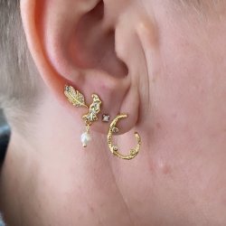 restikker PRETTY PEARL ONE Forgyldt slv