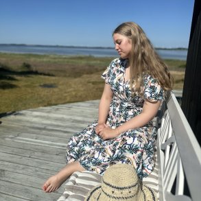 Midi kjole monstrea viskose M-XXL