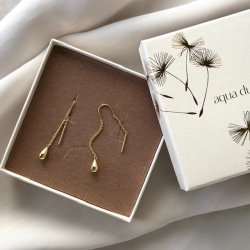 retrde SHINY DROP forgyldt slv