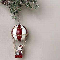 Julemand -  luftballon i fjeder metal 