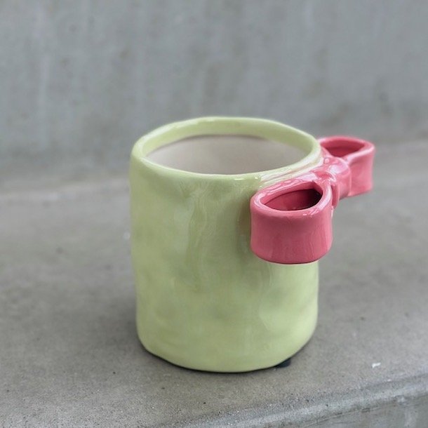 Skjuler med sljfe rosa/grn keramik