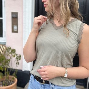 Top med blonde bomuld/viskose miks str. M-XXL