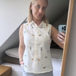 rmels skjorte yellow flower viskose str s-xl