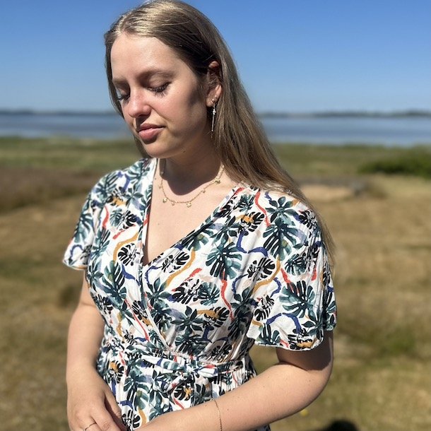 Midi kjole monstrea viskose M-XXL