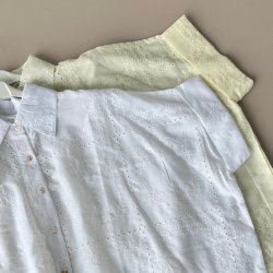 Broderi skjorte bluse loosefit str. XL-XXXL