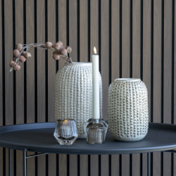 Vase dottie beige keramik