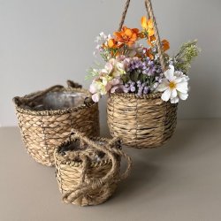 Blomsterpotter st af 3 stk  Natur sgrs