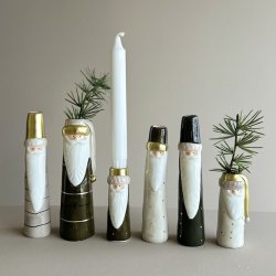 Vase julemand keramik 4x16cm