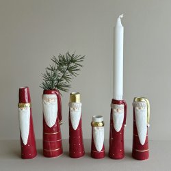 Vase julemand m/hue D4x15cm keramik