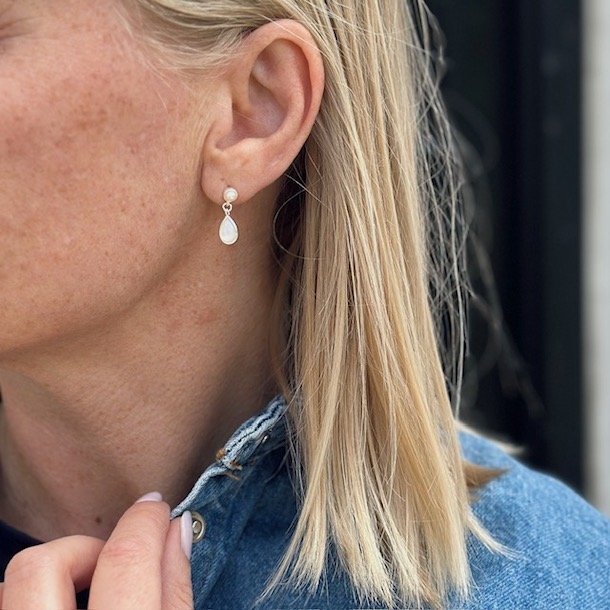 restikker CELESTIA PEARL DROP Sterling slv