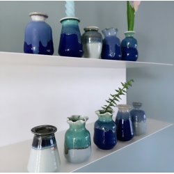 Vase Mini keramik fuld glace BL 6-8 cm